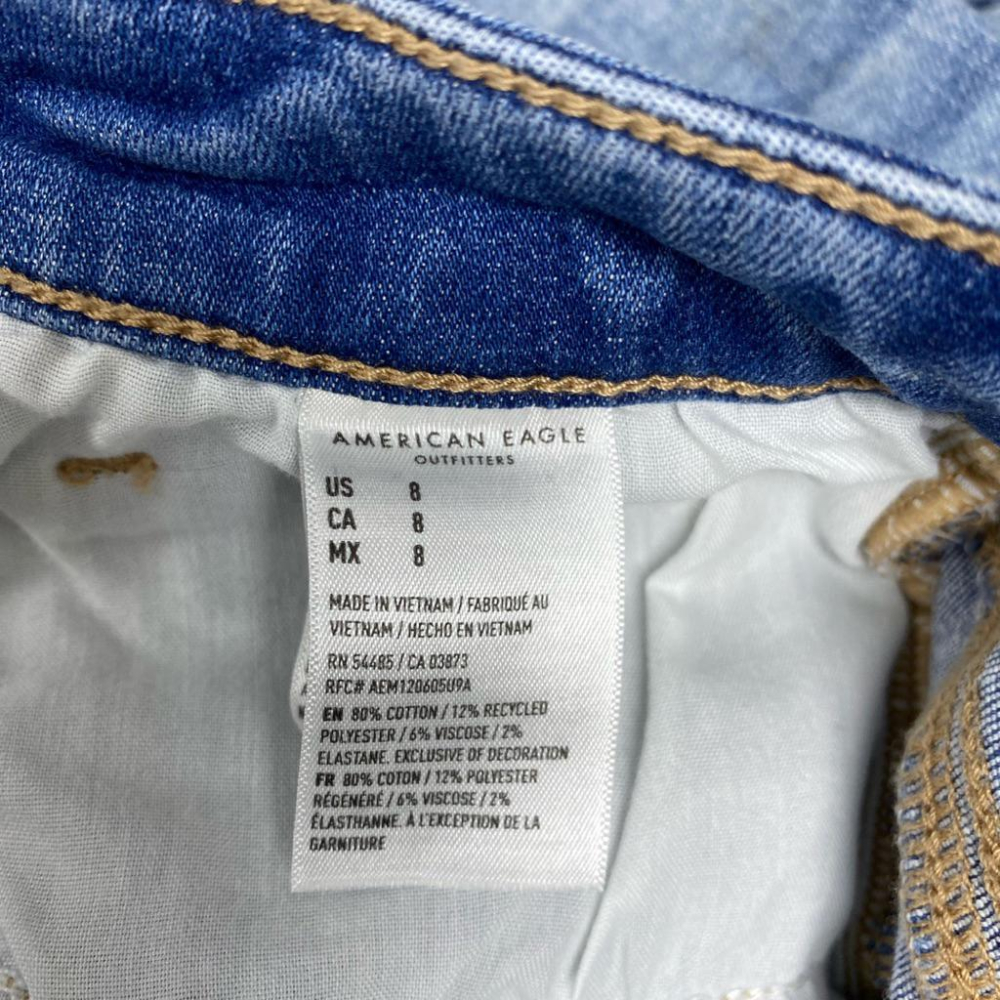 女-AE石洗彈力牛仔短褲-細節圖6