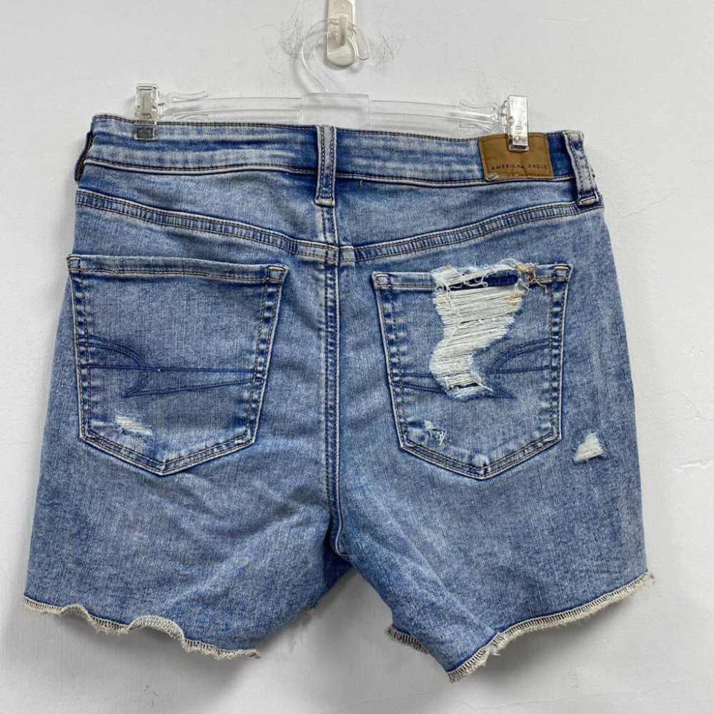 女-AE石洗彈力牛仔短褲-細節圖9