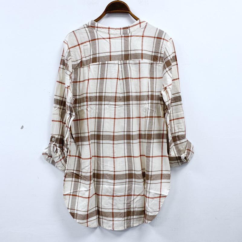 ↘️【特價出清】 女-格子長襯衫-細節圖2