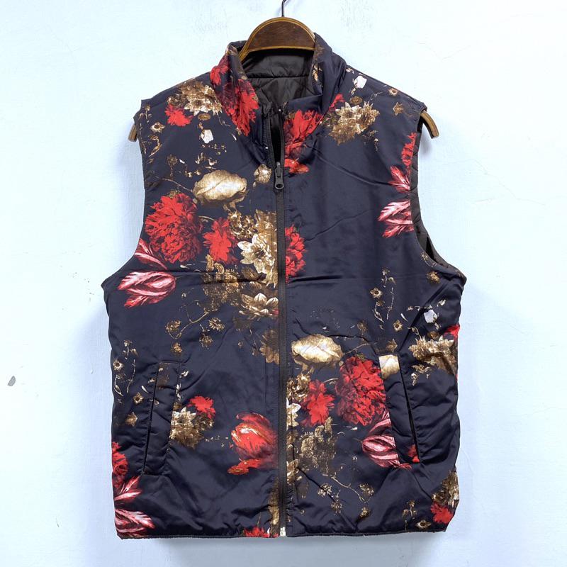 女-雙面穿印花舖棉背心-細節圖4