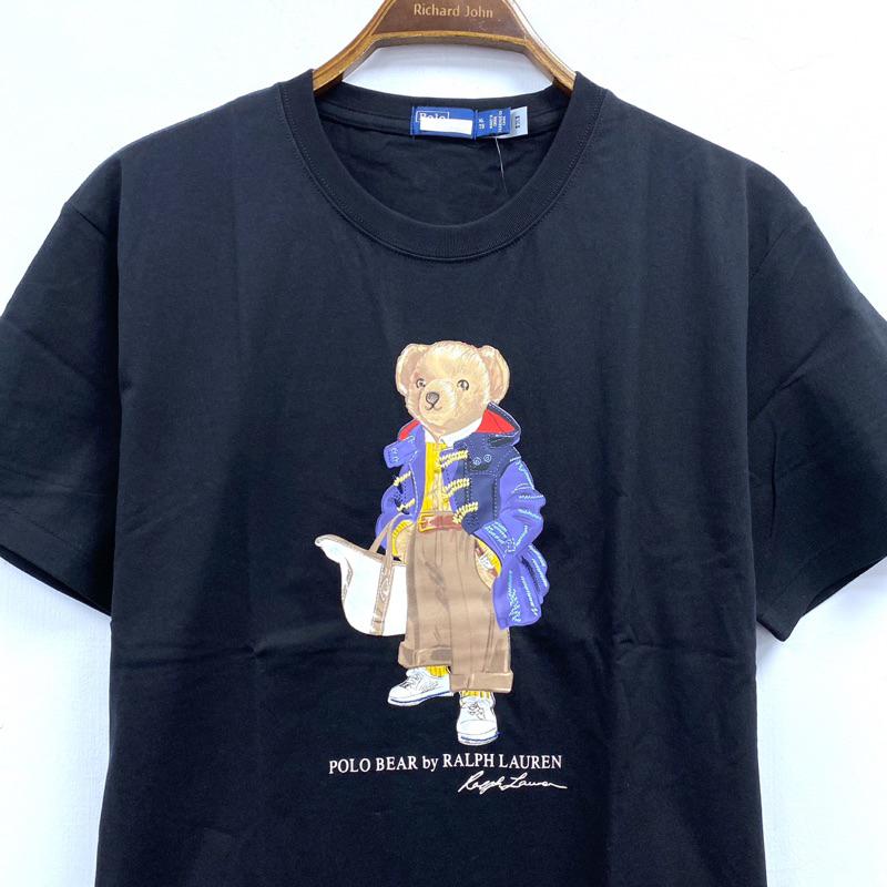 女-可愛熊購物袋圓領 T恤-細節圖4