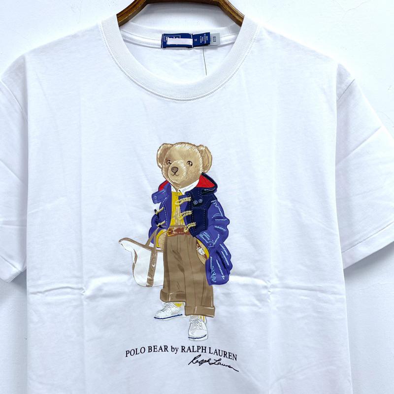 女-可愛熊購物袋圓領 T恤-細節圖6