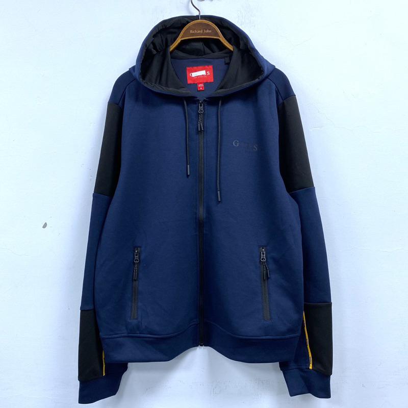 男-GUESS撞色彈力帽外套-細節圖4