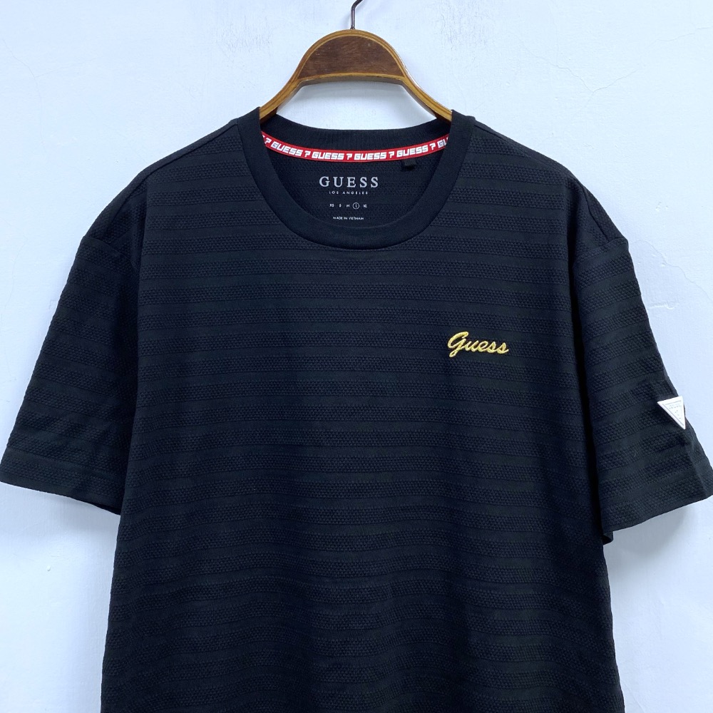 男-GUESS 繡金字 透氣棉T 恤-規格圖5