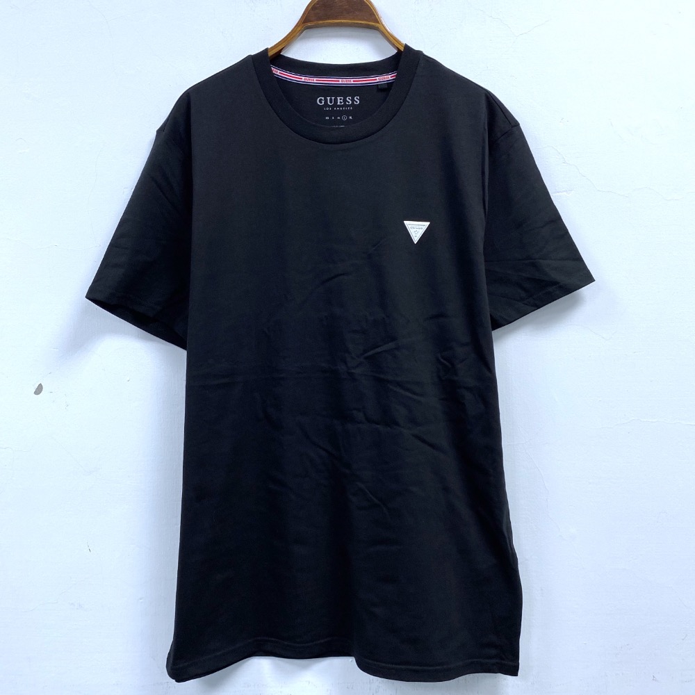 男-GUESS 繡標素色工恤-細節圖2