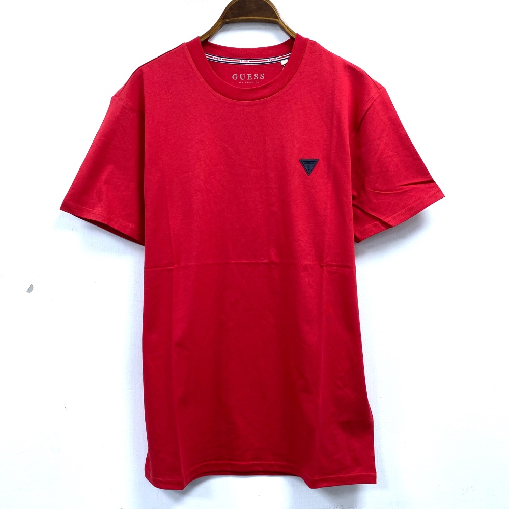 男-GUESS 繡標素色工恤-細節圖4