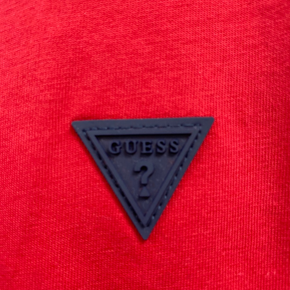 男-GUESS 繡標素色工恤-細節圖6