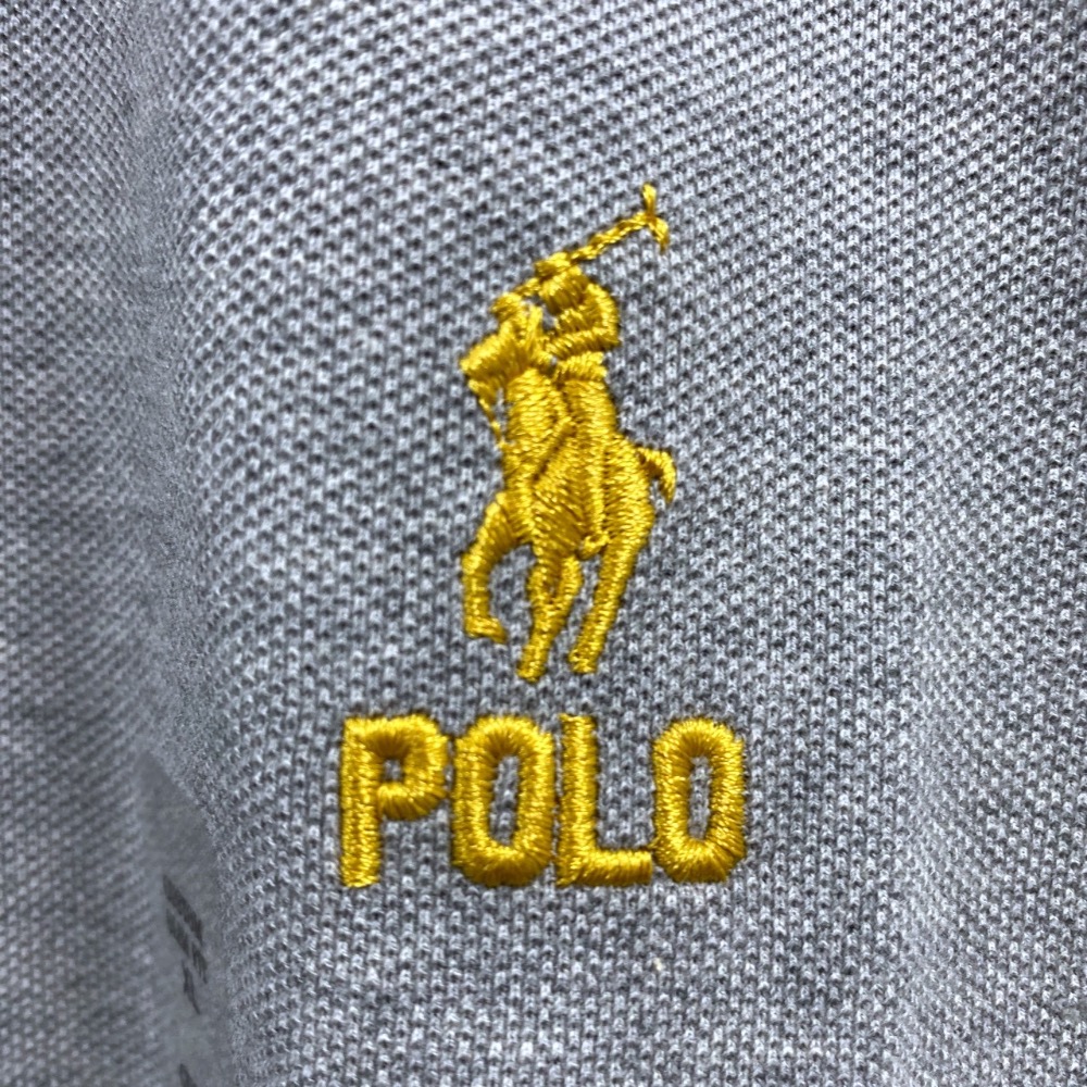 男-配色繡金色馬POLO衫-細節圖4