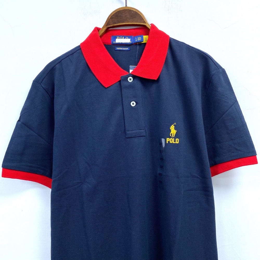男-配色繡金色馬POLO衫-規格圖9