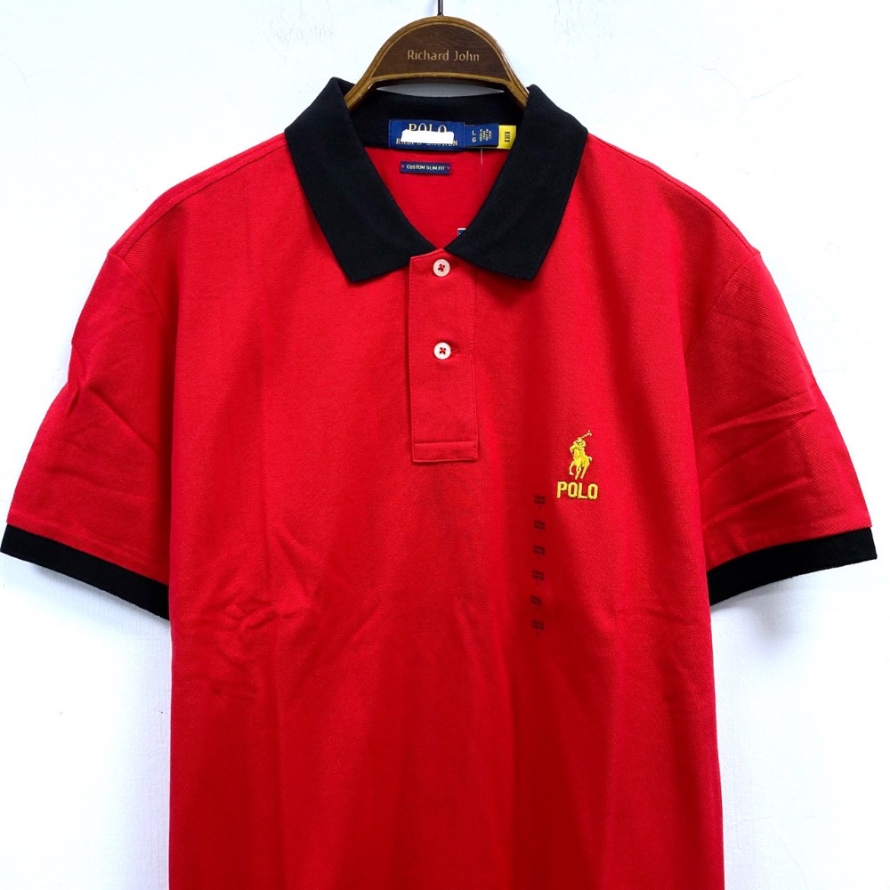 男-配色繡金色馬POLO衫-規格圖9