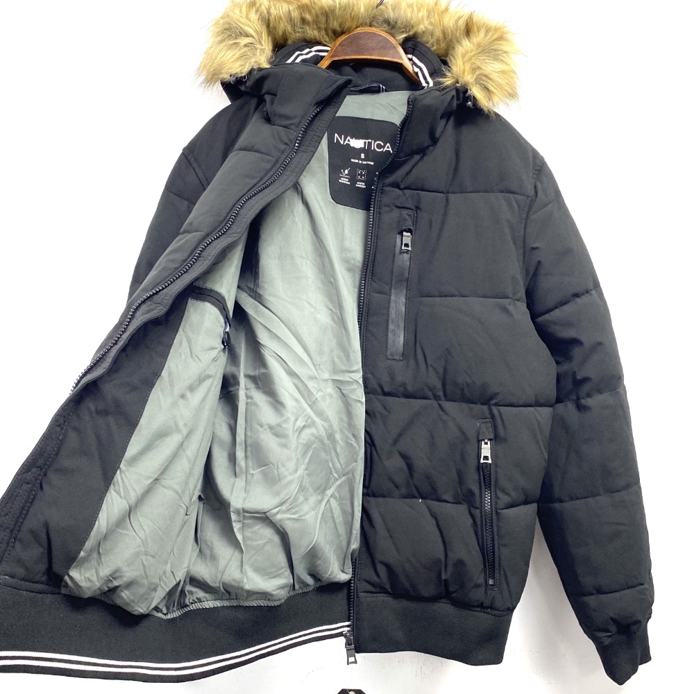 男-NA 連帽舖棉保暖外套-細節圖4