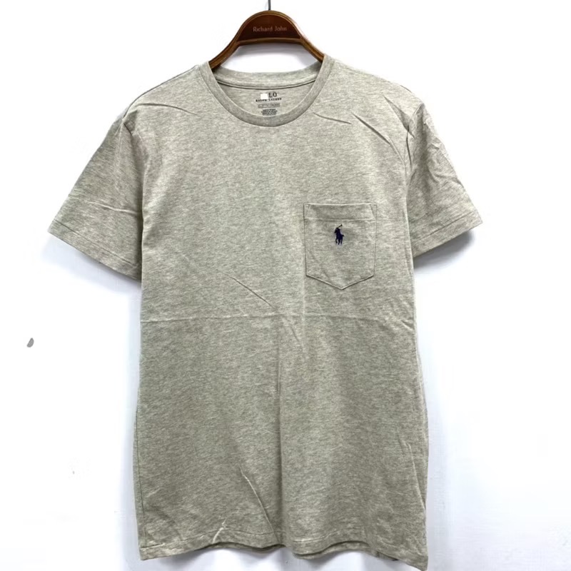 男- RL棉質素色口袋圓領T-細節圖2