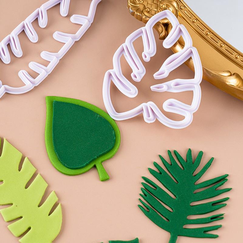 台灣現貨【熱帶 樹葉 葉子 切模 4件組】龜背葉 餅乾模 翻糖 壓模 壓花 翻糖 蛋糕 餅乾 烘焙 用具 多款 綜合-細節圖4