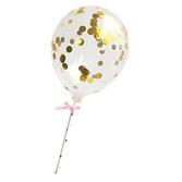 IG網紅款【蛋糕裝飾插牌/插旗】【5吋亮片氣球 - 金色】適用翻糖甜點桌婚禮小物杯子吸管裝飾拍照下午茶惠爾通蛋白粉-細節圖7