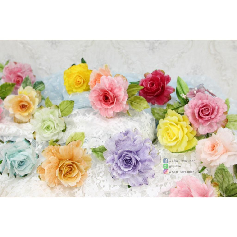 【仿真 玫瑰 奧斯汀 通用 花脈模】適用翻糖花翻模巧克力模手工皂模食用色素筆惠爾通wilton色膏糖霜珠光粉-細節圖3