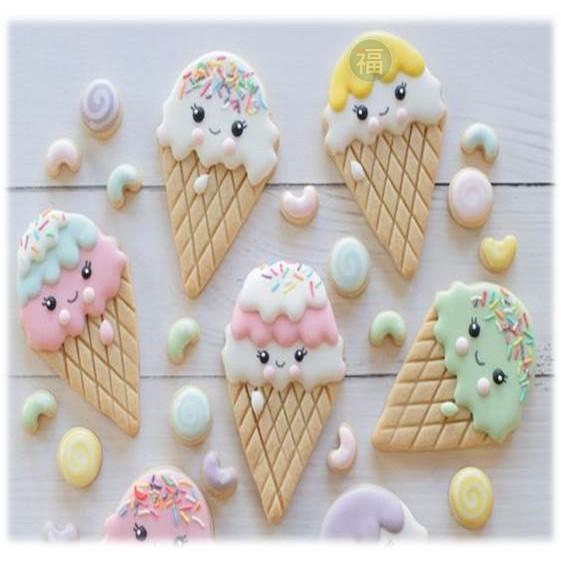 餅乾模【夏日 雪糕球 甜筒】冰淇淋 餅乾切模使用在蛋糕裝飾翻糖霜餅乾蛋白粉預拌粉泰勒粉蕾絲粉愛素糖珠光粉噴霧-細節圖5
