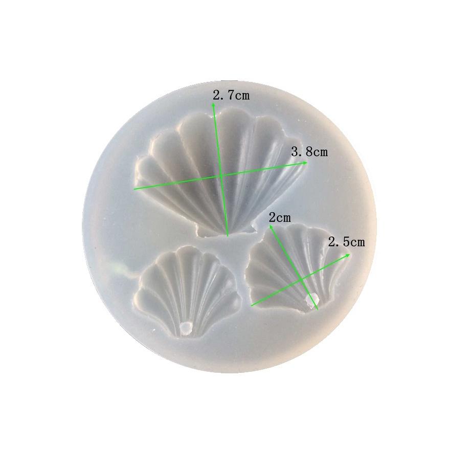 【質感 亮面 小貝殼 矽膠模】翻糖模 矽膠模具 巧克力模 手工皂模 冰塊模 黏土模-細節圖2