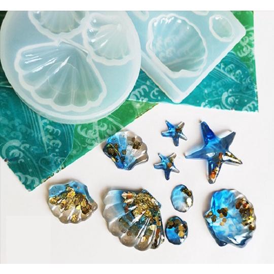 【質感 亮面 小貝殼 矽膠模】翻糖模 矽膠模具 巧克力模 手工皂模 冰塊模 黏土模-細節圖4