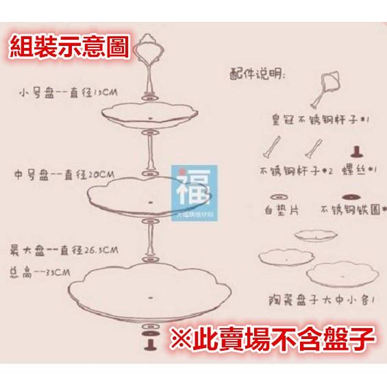 現貨 【浮雕 蕾絲 午茶盤 中柱 桿子】５色可選適用午茶盤歐式三層蛋糕架子點心架子甜品台婚禮佈置批發餐具提把拍攝道具蕾絲-細節圖4