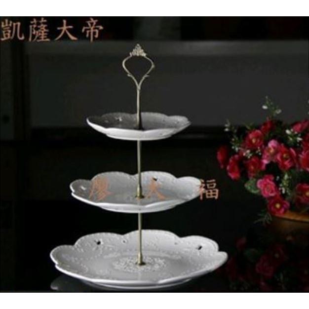 現貨 【浮雕 蕾絲 午茶盤 中柱 桿子】５色可選適用午茶盤歐式三層蛋糕架子點心架子甜品台婚禮佈置批發餐具提把拍攝道具蕾絲-細節圖7