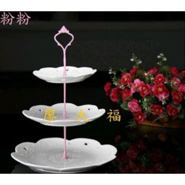 現貨 【浮雕 蕾絲 午茶盤 中柱 桿子】５色可選適用午茶盤歐式三層蛋糕架子點心架子甜品台婚禮佈置批發餐具提把拍攝道具蕾絲-細節圖8