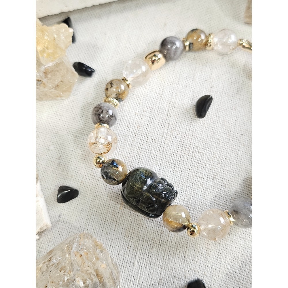 小行星28號•Bellona｜設計款水晶手鍊x貔貅-細節圖2