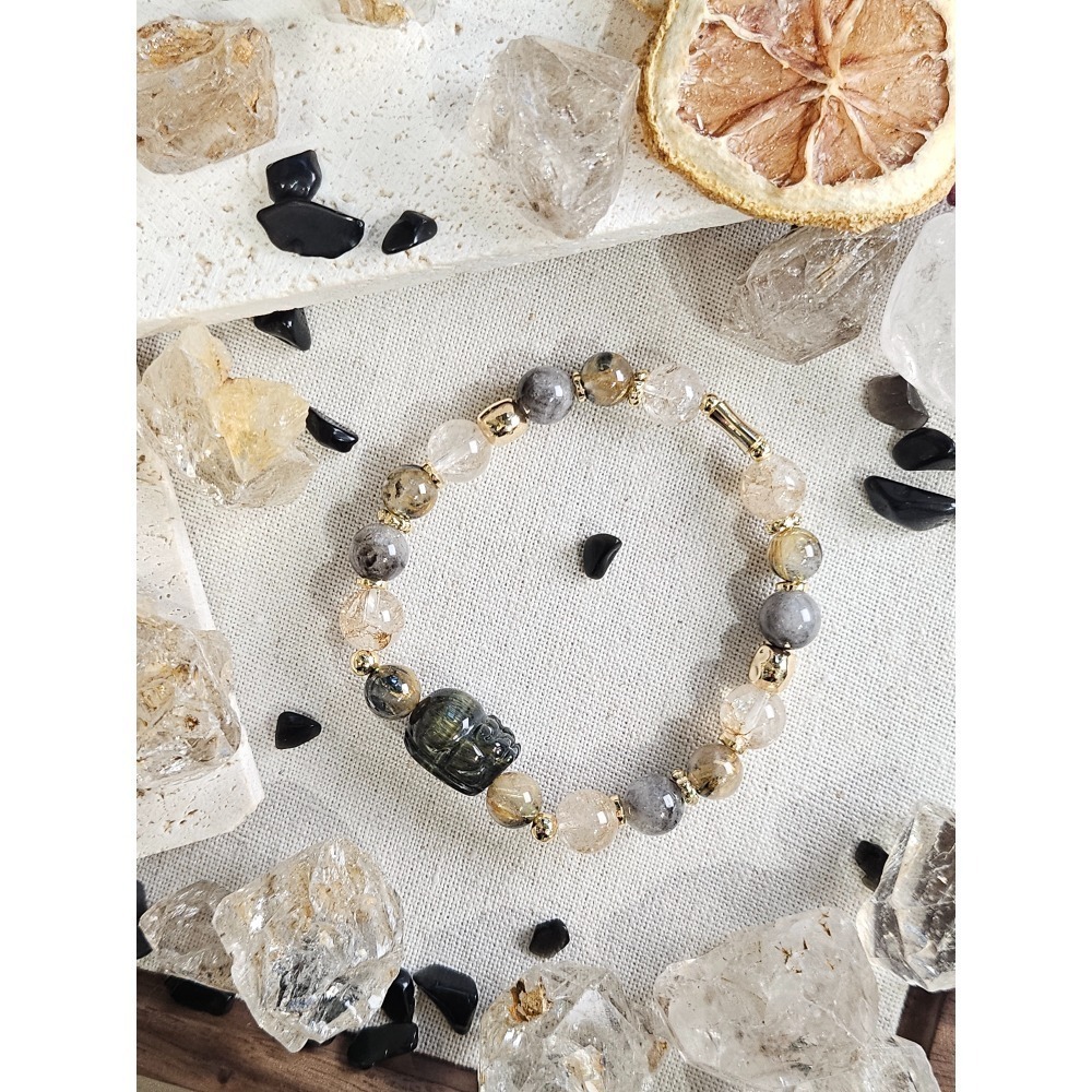 小行星28號•Bellona｜設計款水晶手鍊x貔貅-細節圖4