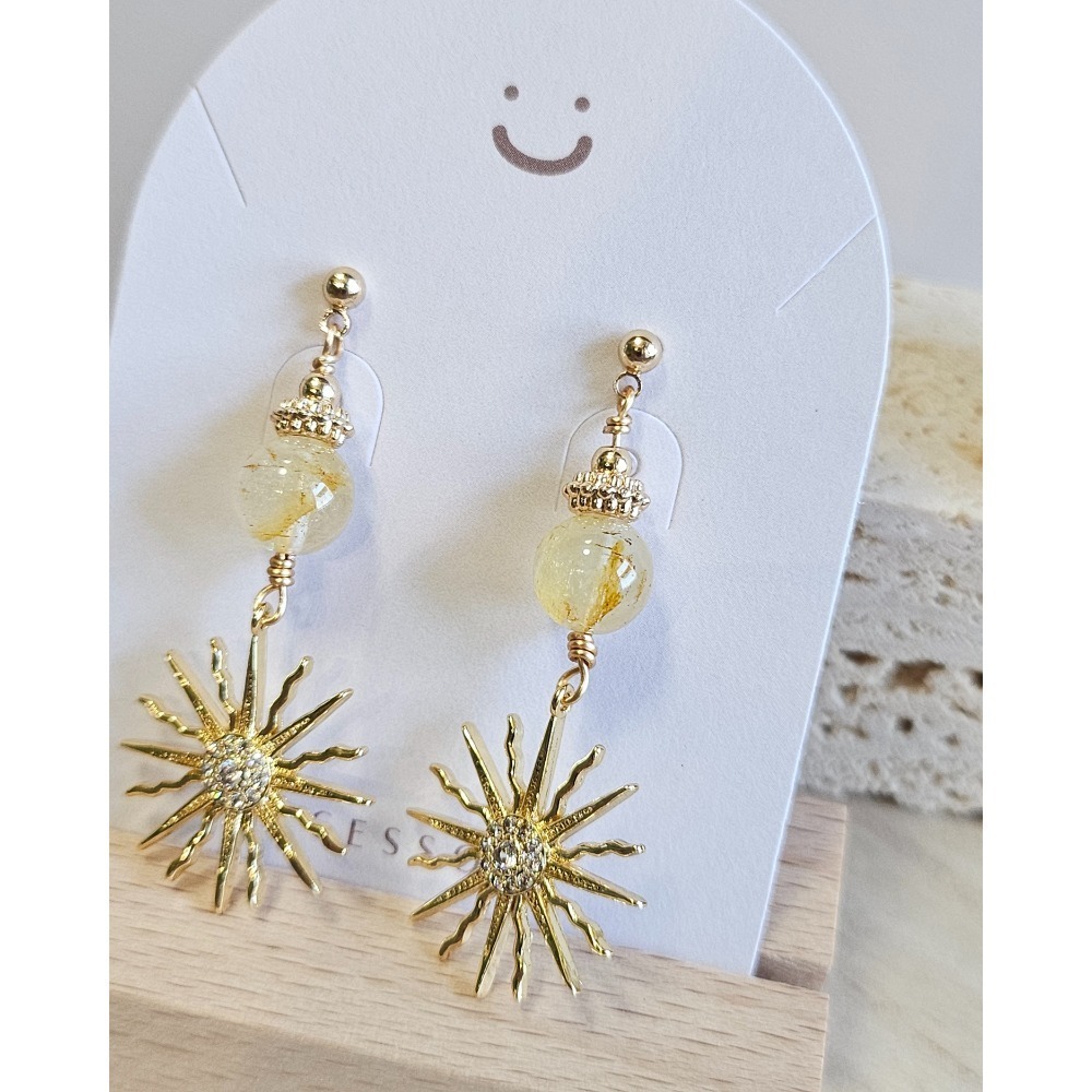 Stardust 005｜星塵系列｜水晶耳飾-細節圖3