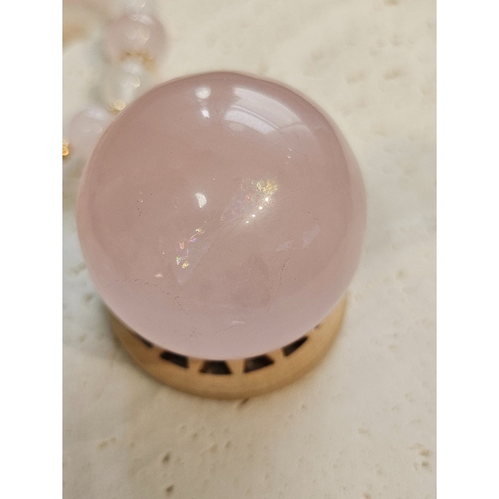 小行星76號夥伴-粉水晶球｜水晶原礦-細節圖3