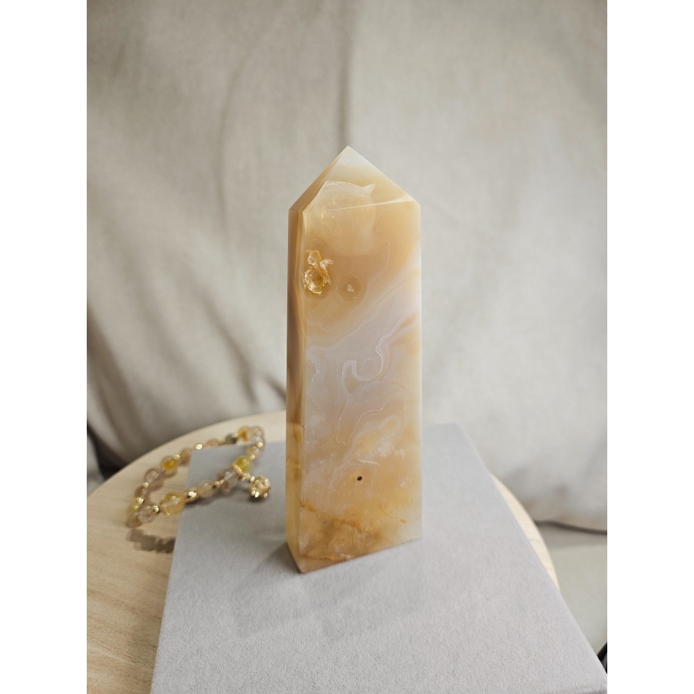 小行星66號夥伴-瑪瑙柱帶砂糖｜水晶原礦-細節圖2