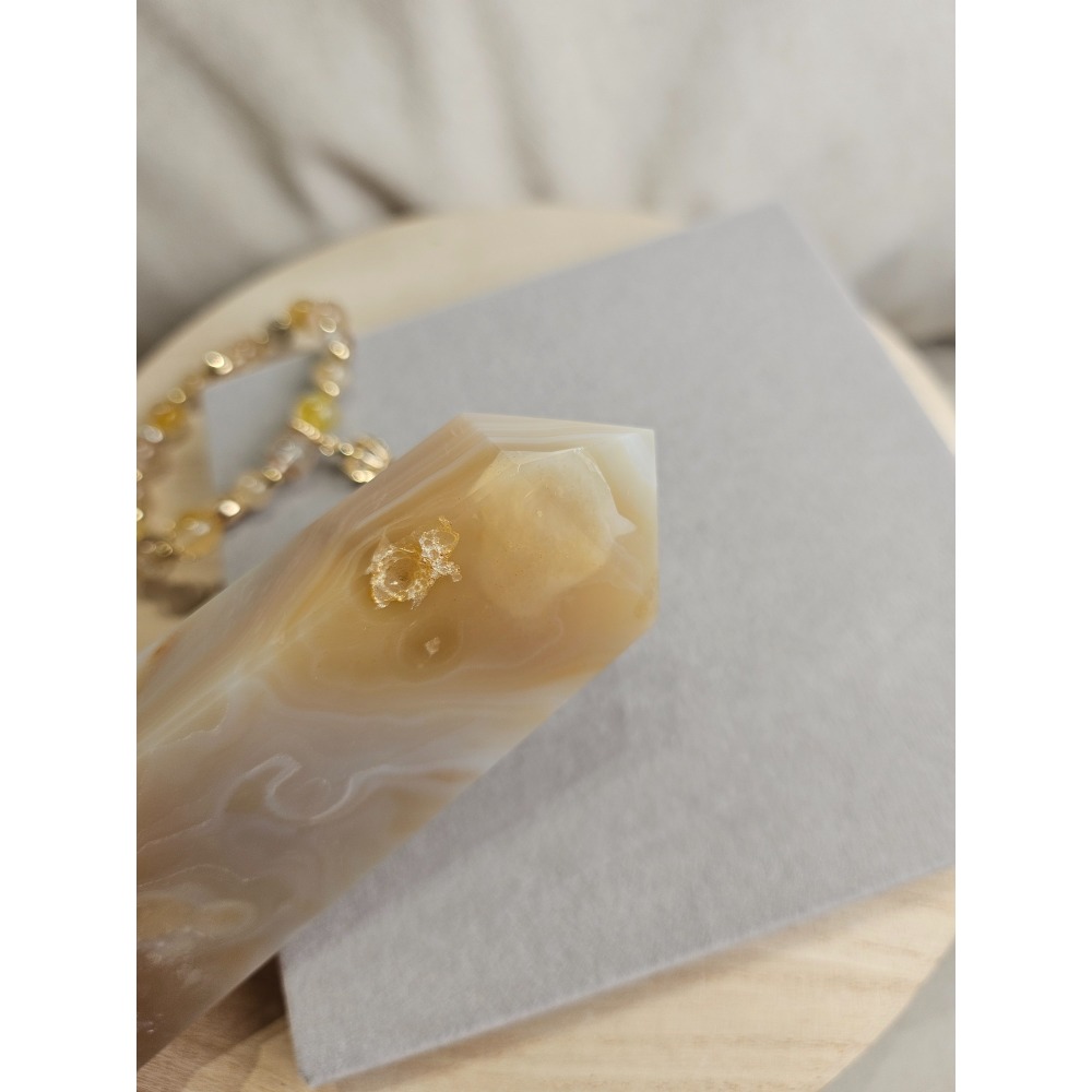 小行星66號夥伴-瑪瑙柱帶砂糖｜水晶原礦-細節圖5