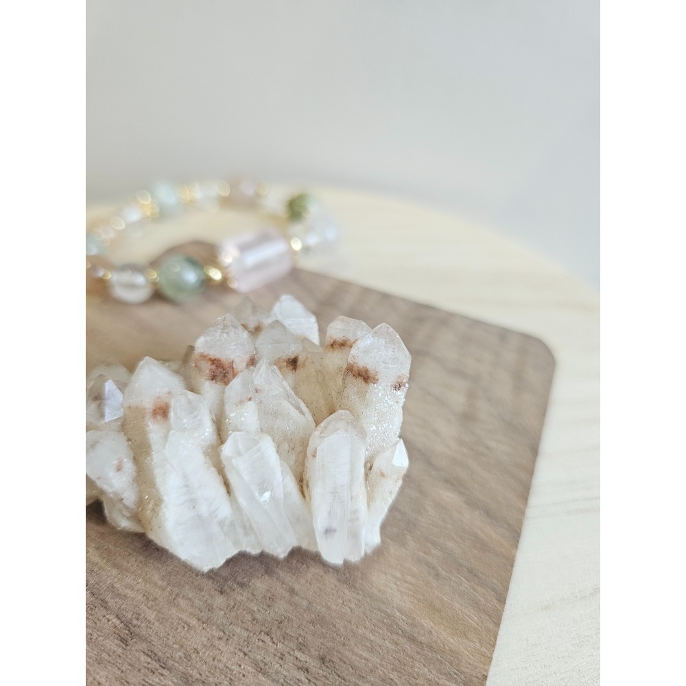 小行星62號夥伴-白水菠蘿晶簇｜水晶原礦-細節圖5