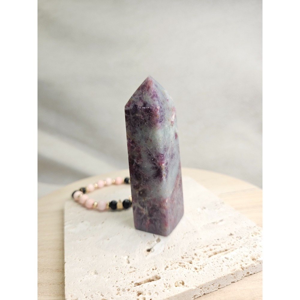 小行星80號夥伴-紫雲母柱｜水晶原礦-細節圖2