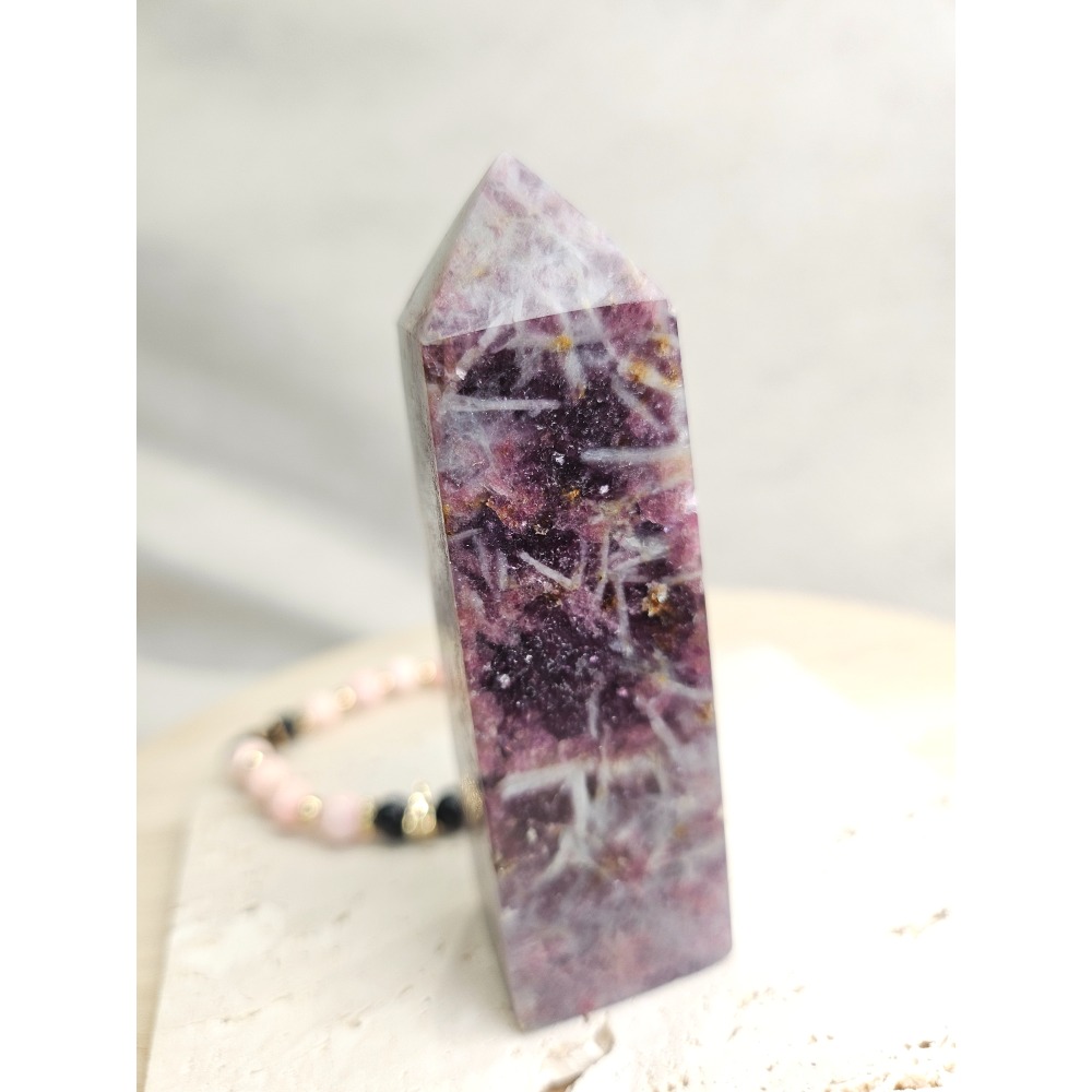 小行星80號夥伴-紫雲母柱｜水晶原礦-細節圖4