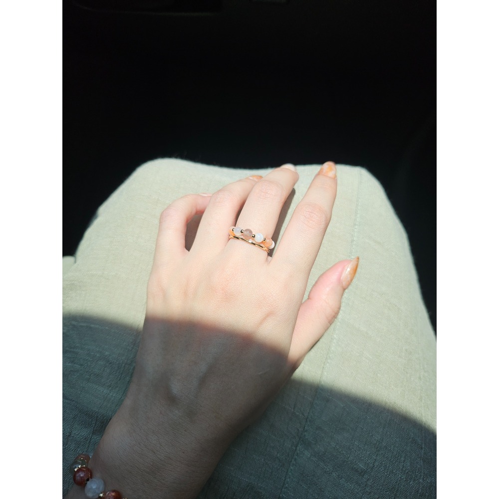 煦穩｜鹽源瑪瑙｜水晶戒指-細節圖5