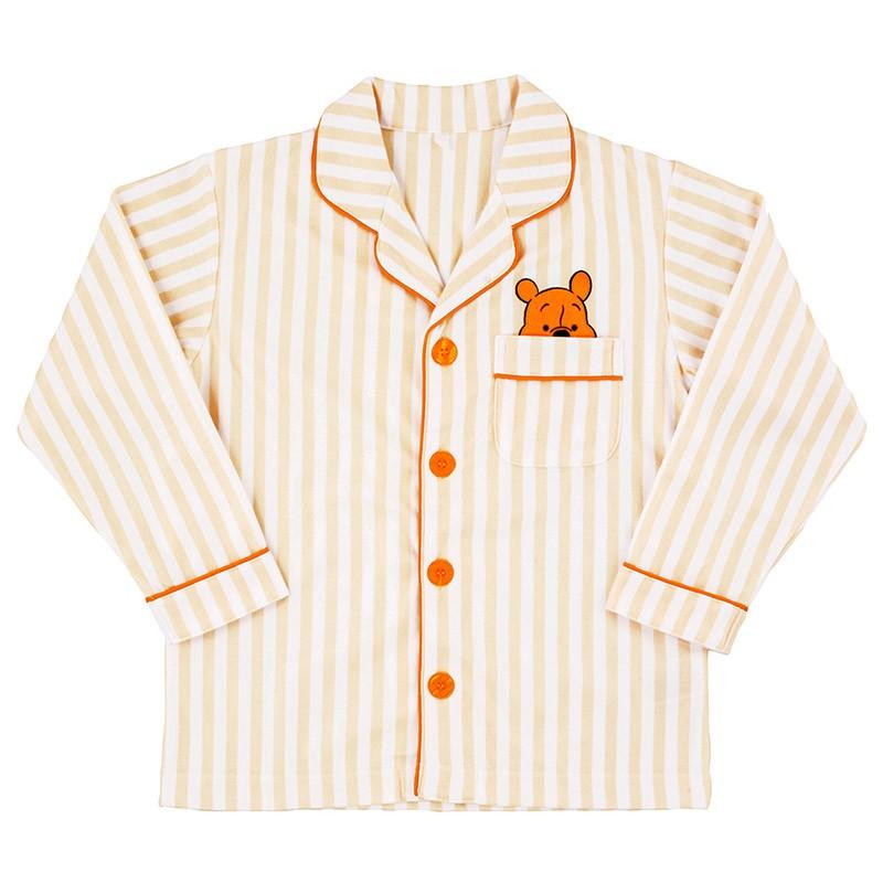日本迪士尼 兒童睡衣 睡衣 兩件式 維尼 小熊維尼 Pooh 米妮 點點造型 扣子 100 120cm 寢具 現貨-細節圖4