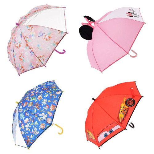 日本迪士尼商店 兒童雨傘 兒童傘 小美人魚 愛莉兒 米妮 耳朵 Cars 麥坤 玩具總動員 胡迪 雨具 現貨