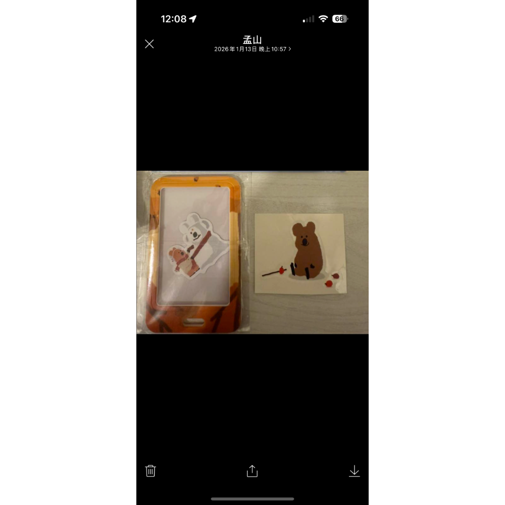 郵差bo跟誇卡（送葉貼紙跟悠遊卡夾棉花糖-細節圖2