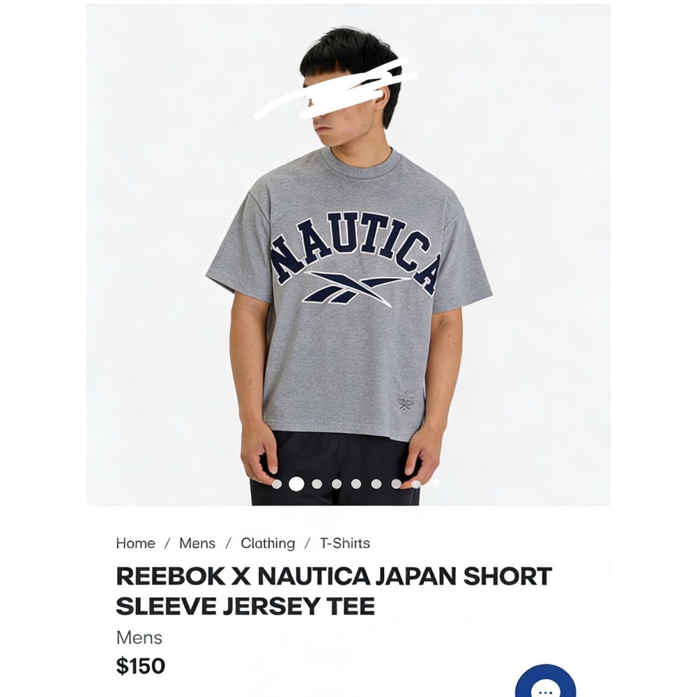 年後到Reebok nautica聯名水洗刺繡短袖T恤-細節圖2