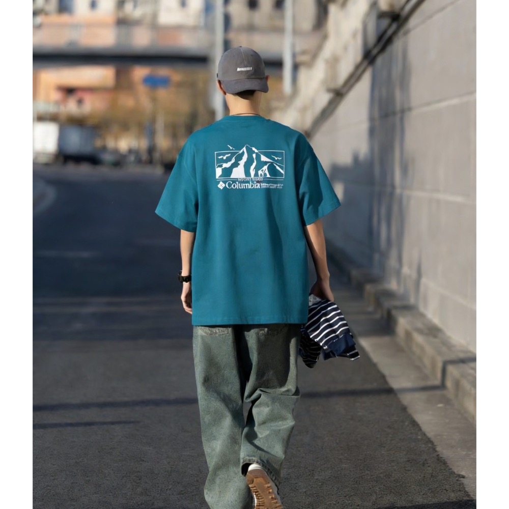 2026春夏新款Columbia 戶外印花短袖T恤-細節圖3