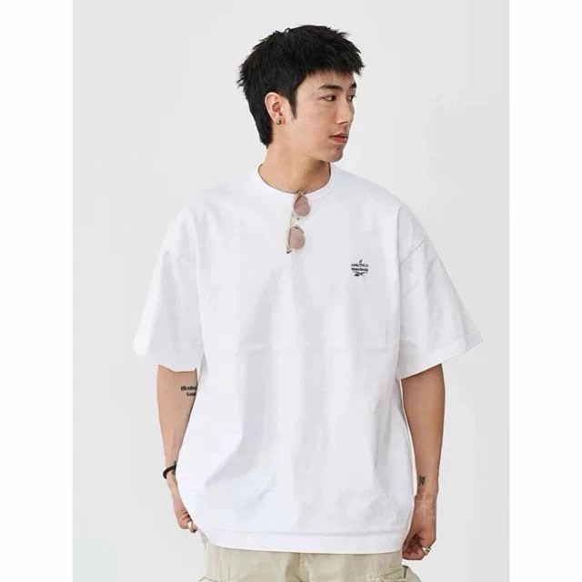 New一包兩件同色#【雙巨頭聯名  Nautica Reebok  聯名款 2 PACK 徽標刺繡Logo 基礎款短袖T-細節圖3