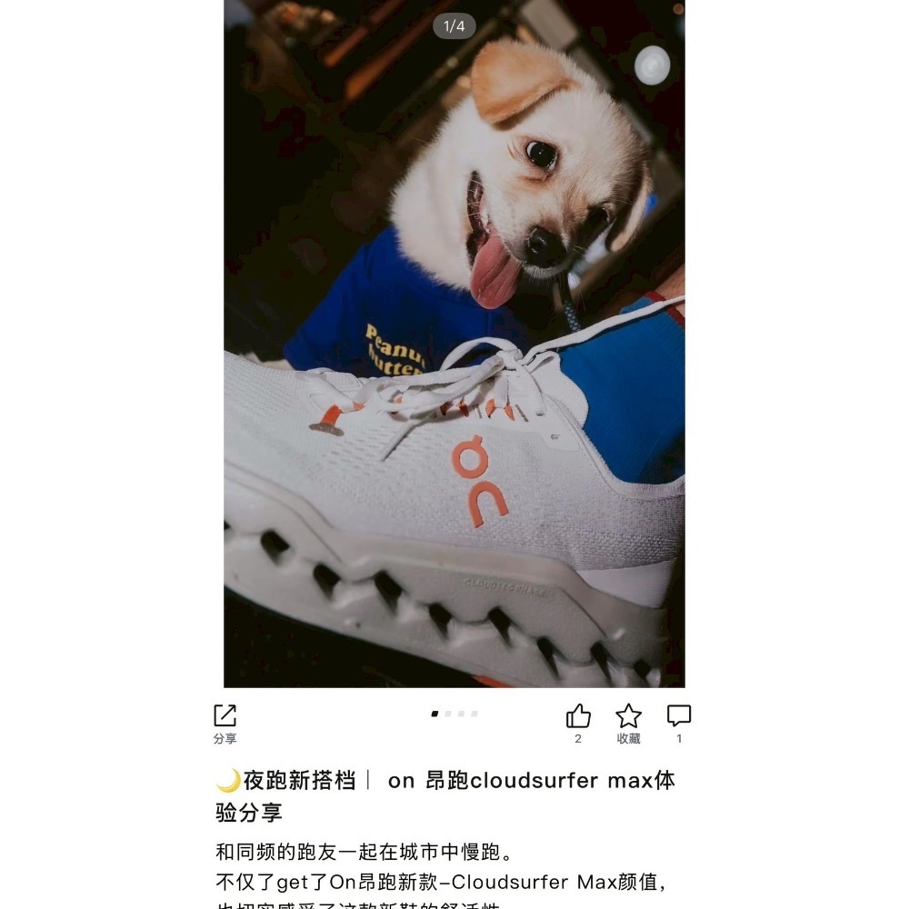 On昂跑【Cloudsurfer Max系列】系列男女同款輕便緩震運動跑步鞋-細節圖3
