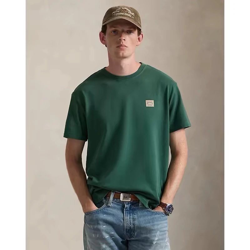 1987復古味兒#【26ss新款】ralph Lauren  Country 系列貼布方標 復古圓領短袖T恤 男女同款-細節圖2
