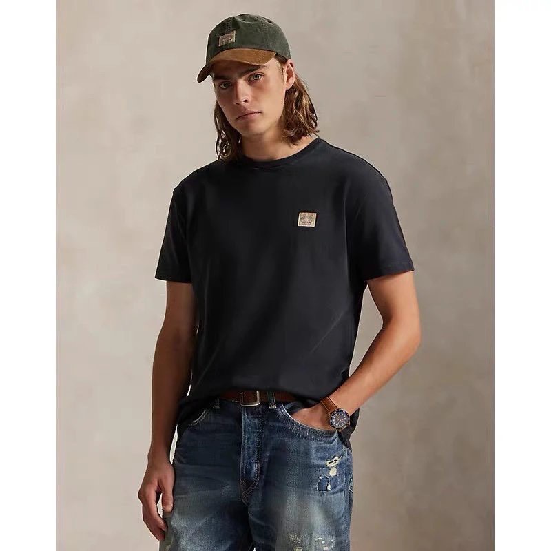 1987復古味兒#【26ss新款】ralph Lauren  Country 系列貼布方標 復古圓領短袖T恤 男女同款-細節圖4