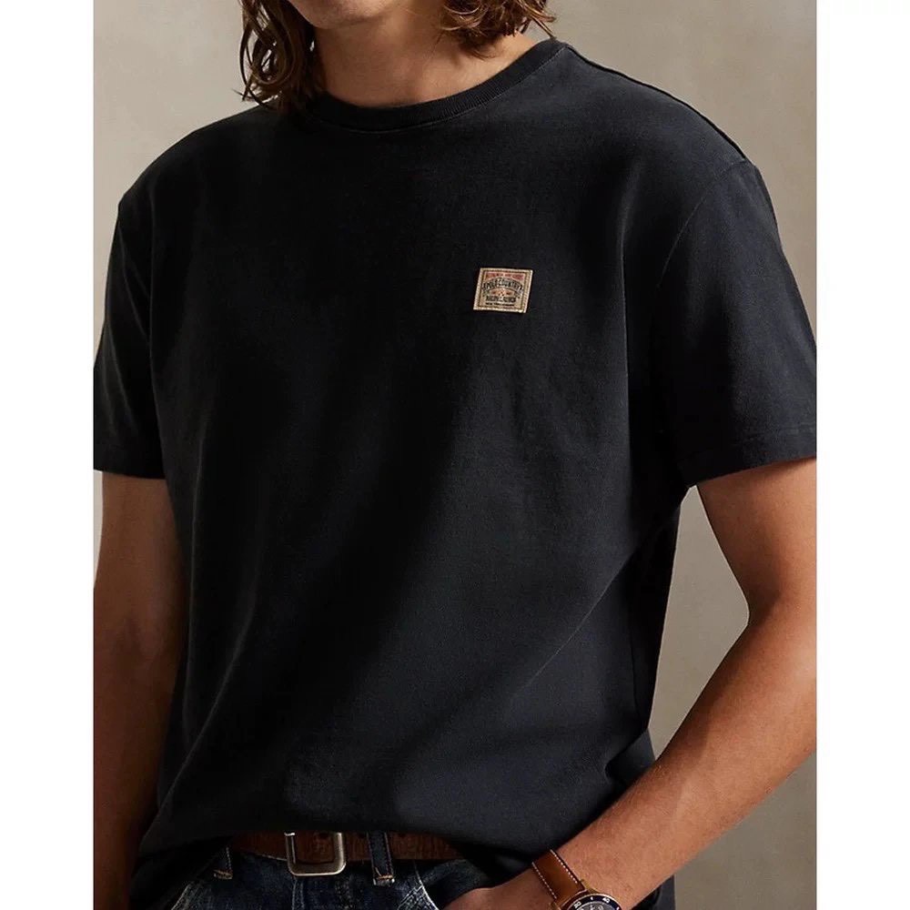 1987復古味兒#【26ss新款】ralph Lauren  Country 系列貼布方標 復古圓領短袖T恤 男女同款-細節圖5