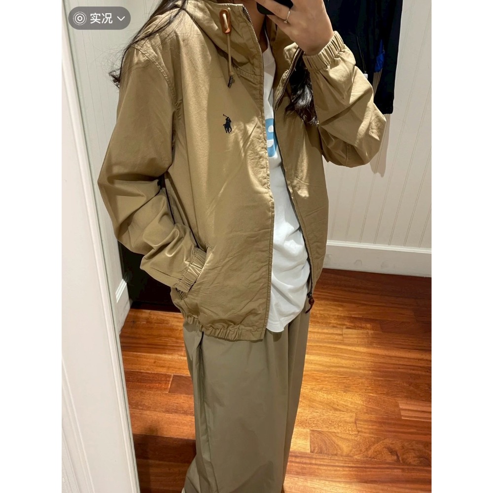 Ralph Lauren拉夫勞倫連帽抽繩薄款外套-細節圖2