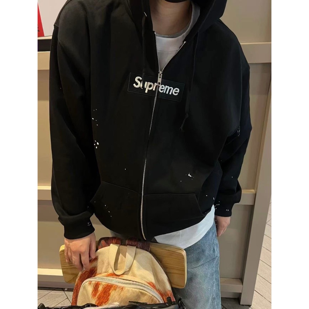 Supreme ×MM6 boxlogo拉鍊帽衫-細節圖3