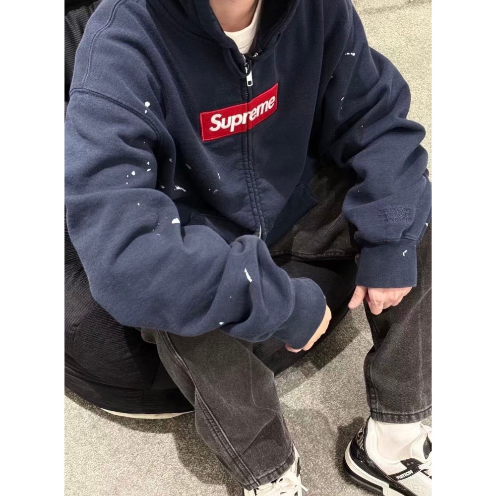 Supreme ×MM6 boxlogo拉鍊帽衫-細節圖5
