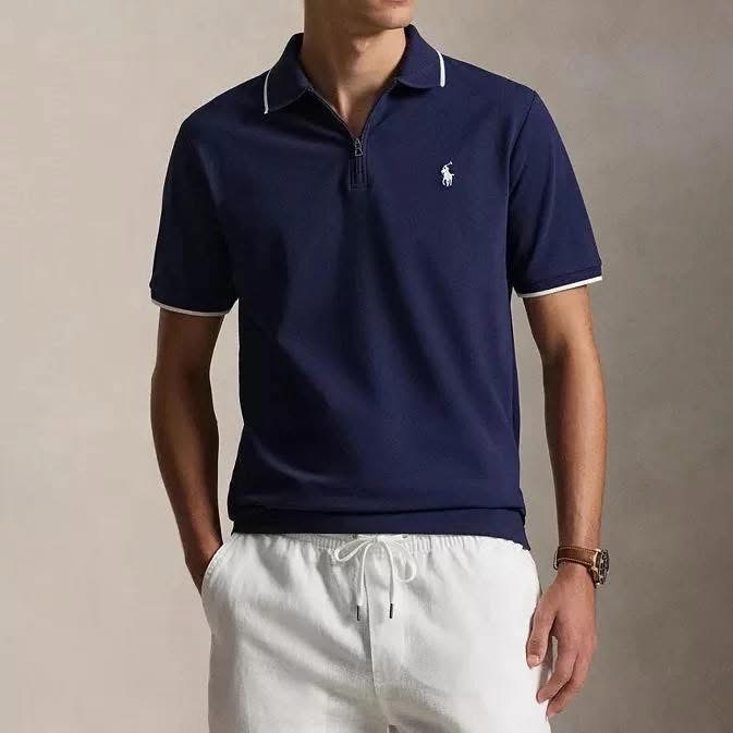 POLO Ralph Lauren夏季經典半拉鍊Polo衫-細節圖2