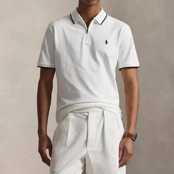 POLO Ralph Lauren夏季經典半拉鍊Polo衫-細節圖3
